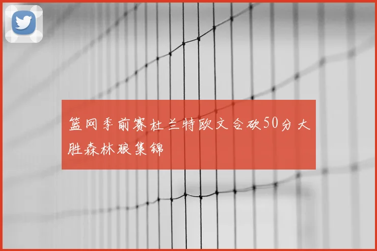 篮网季前赛杜兰特欧文合砍50分大胜森林狼集锦